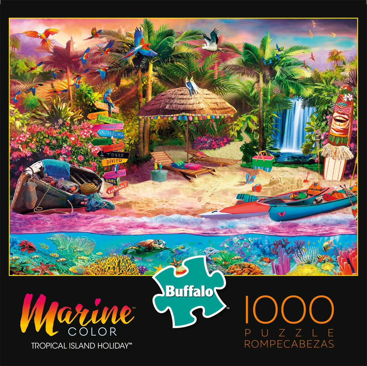 Buffalo Games Marine Color Tropical Island Holiday 1000 Piece Puzzle image 0